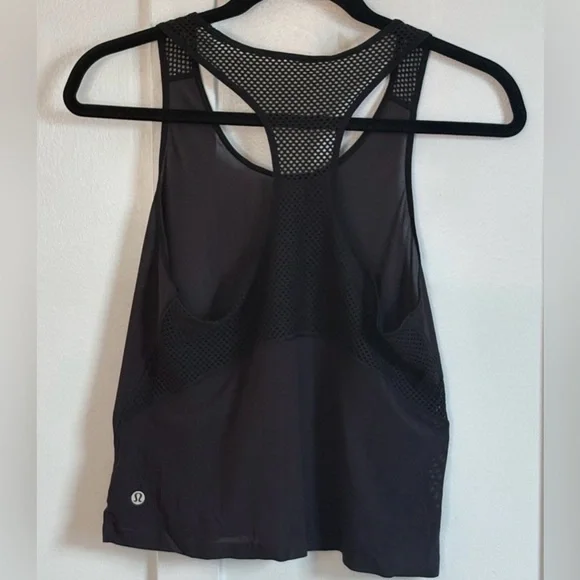 Lululemon Black Mesh Racerback Tank Top - Picture 3 of 3